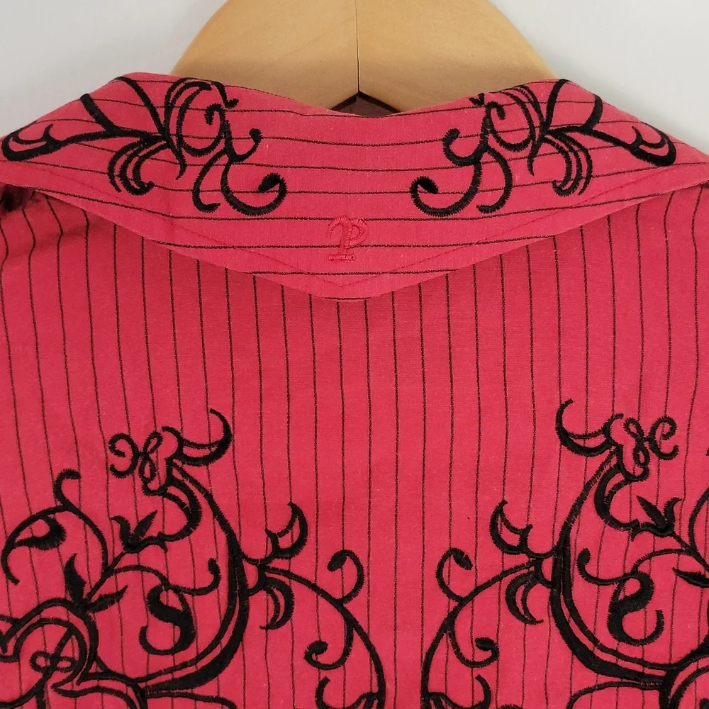 PatronCito Shirts Mens S Red  Pearl Snap Western Embroidered Charro Cowboy